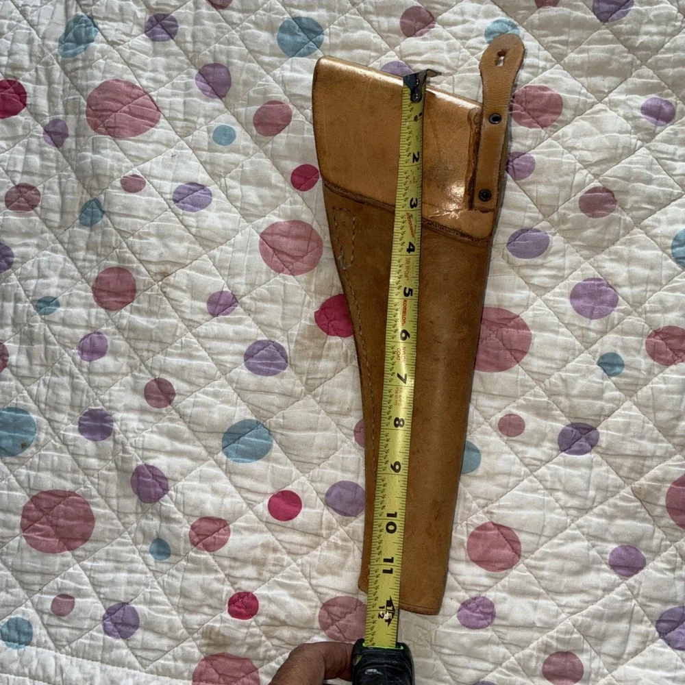 handmade leather holster left hand 12x5 Brown
